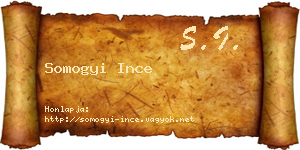 Somogyi Ince névjegykártya